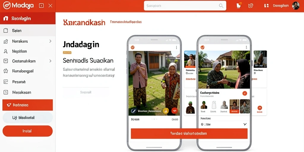 Tangkapan layar pertama menunjukkan antarmuka pengguna yang intuitif.