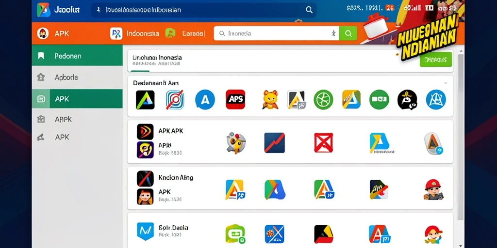 Tampilan grafis yang menarik dan penuh warna.