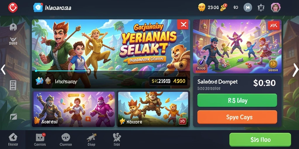 Tampilan awal permainan yang menarik dan interaktif.