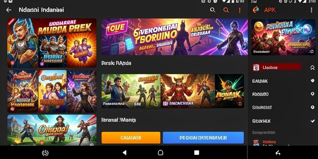Tampilan menu awal yang menarik dan mudah dinavigasi.